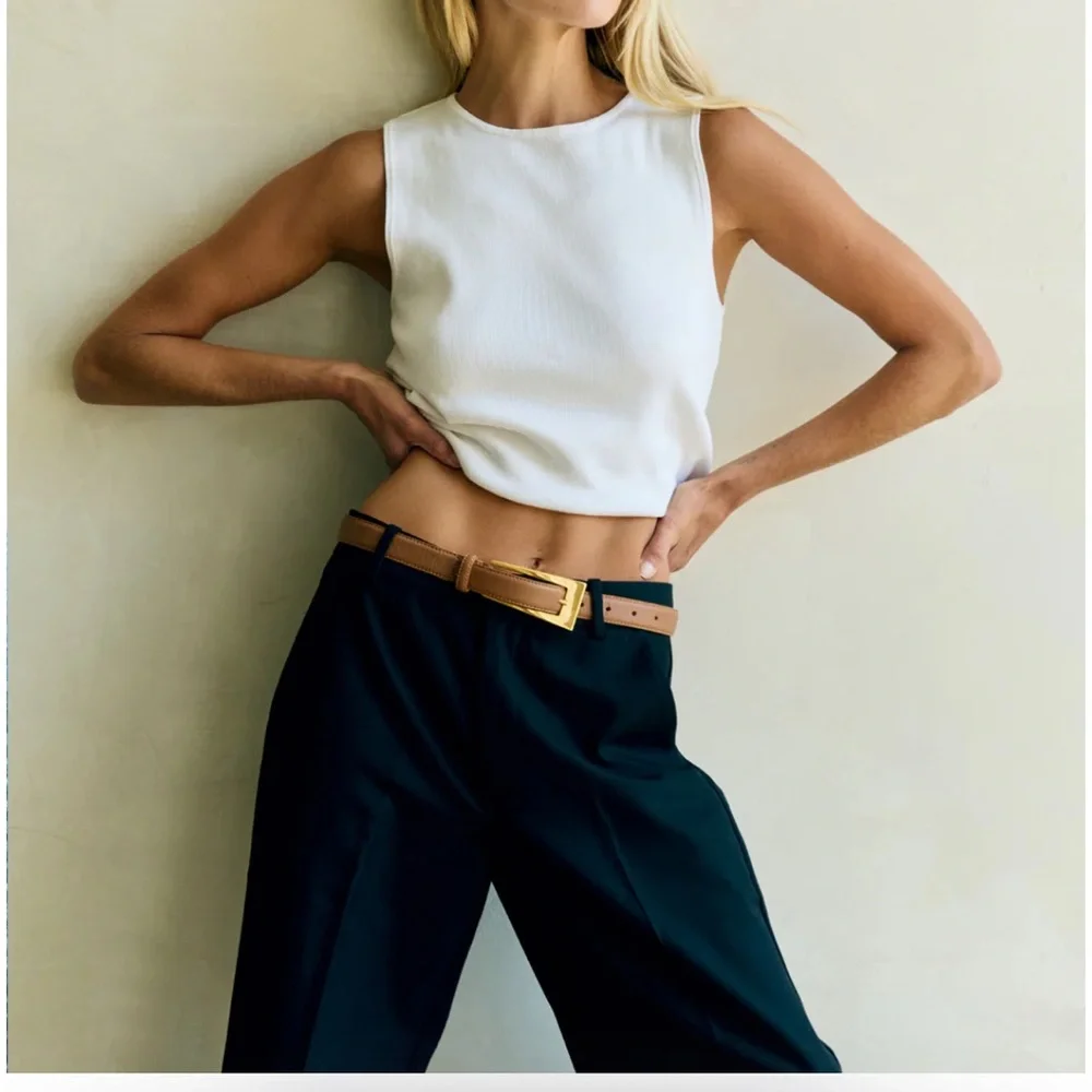 AUREUM 24K gold tone hardware Leather Belt NWT - Picture 7 of 7